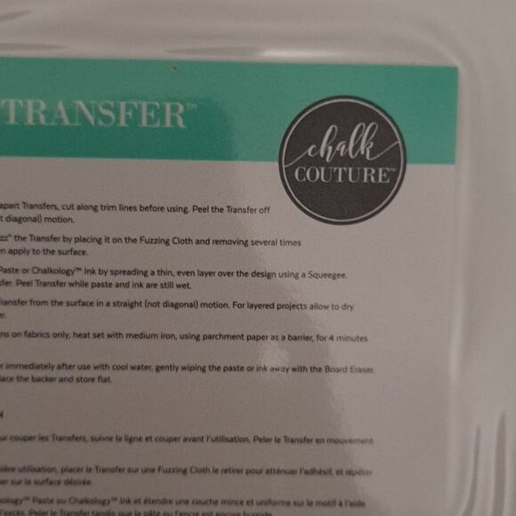 Chalk Couture Transfer Reusable NWT - Picture 5 of 5